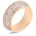 anello fascia aura acciaio rosa cristallo collezione aura misura 52 rosa