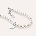 bracciale silver pearls argento rodiato perla sintentica collezione silver pearls bianco