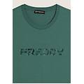 t-shirt con logo sfumato stampato al centro bistro green uomo large