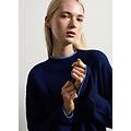 - pullover in puro lana blu oversize donna blu/naturale taglia xs