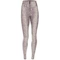 pantaloni skinny wr. up similpelle reptile bordeaux multicolore pitonato donna small
