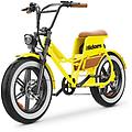 bicicletta elettrica c8 telaio in ferro display colore sella extra large giallo