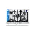 pcq7a5i90 piano cottura gas 5 zone di cottura dimensioni l 75 cm p 52 piano in acciaio inossidabile