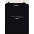 t-shirt da donna comfort con stampa dorata nero donna small