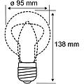 led dicroica e27 g95 4 8w 827 argento