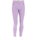pantaloni push up wr. up 7/8 superskinny tessuto navetta ecologico rosa lilla donna extra large