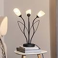 lampada da tavolo gloriosa nero vetro a 3 luci