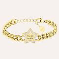 bracciale lady message acciaio dorato spirituality e cristalli collezione lady message giallo