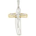 croce uomo oro giallo bianco gl100519
