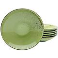 collezione natura 6 piatti fondi 450 ml 22x5 cm (&oslash;xh) verde rotonda 6 pz. / pacco