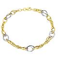 bracciale donna oro bianco giallo 9 kt gl-son224031