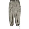 pantaloni cargo in canvas tinto capo cold dyed