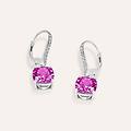 orecchini pendenti silver rainbow argento rodiato cubic zirconia collezione silver rainbow bianco