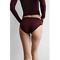 slip in cotone e pizzo donna bordeaux taglia 4