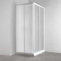 stromboli box doccia due ante scorrevoli 80x86 acrilico profilo bianco e vetro satinato codice prod