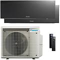 condizionatore emura 3 dual split 9000+15000 btu inverter a++ wifi unità esterna 5 kw nero