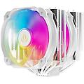 windlord rgb bianco 6 tubi ventola cpu doppio dissipatore di calore 2x140mm bianco