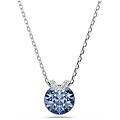 SWAROVSKI pendente bella v taglio round blu placcato rodio os