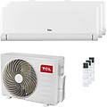 condizionatore breezein p5 trial split 9000+9000+18000 btu inverter a++ wifi unità esterna 7.