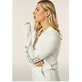 felpa con zip e collo alto in velluto con logo in strass snow white donna extra large