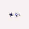 orecchini lobo jasmine oro bianco tanzanite diamante collezione jasmine oro bianco
