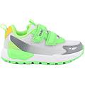 sneakers da bambino grigio e verde con strap taglia 24