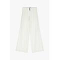 pantaloni ampi a vita alta con cintura