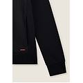 felpa donna full-zip con collo alto e inserti micro-trecce nero donna small