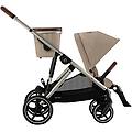 CYBEX gold passeggino gemellare gazelle s almond beige (taupe frame) almond beige (taupe frame)