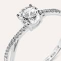 anello solitario claire oro bianco cubic zirconia collezione claire misura 58 oro bianco