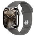 watch series 10 serie 10 gps + cellular 42mm cassa in titanio con stone grey sport band s/m
