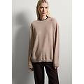 - maglione beige oversize in pura lana donna beige chiaro taglia xs