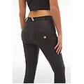 pantaloni push up wr. up skinny in similpelle ecologica nero donna large