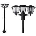 - lampione 3 luci selene altezza cm. 200 alluminio pressofuso verniciato nero