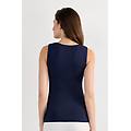 canotta spalla larga in fresh bamboo donna blu taglia s