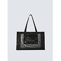 borsa shopper a rete con lettering