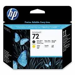 Hp Testina 72 Nero Opaco E Giallo C9384a