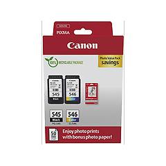 Canon Cartucce + Carta Fotografica Pg-545 E Cl-546 Nero