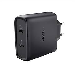 Trust Maxo 65w 2p Usb-c Gan Charger Blk 25525