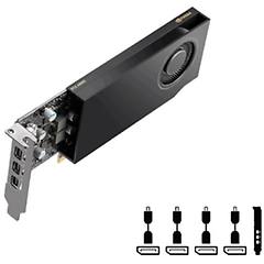 pny vga quadro rtx a1000 8gb 4x mini dp 1x lp bracket low profile