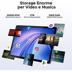 Doogee Tablet 11'' Tab G6+ Grigio Android 15 256gb