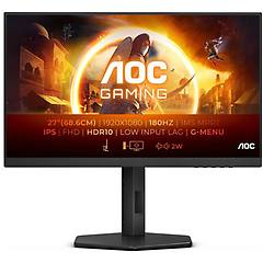 aoc gaming 27g4x monitor fhd 27 pollici 180 hz 1 ms freesync prem. g-sync comp. hdr10 (1920x1080 hdmi