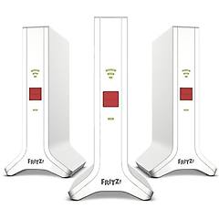 avm fritz box mesh wi fi set 4200 3 pack bianco rosso