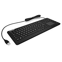 keysonic ksk 6231 inel usb qwertz cablato nero silicone blu