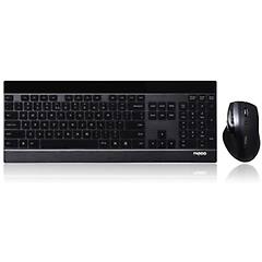 rapoo 8900p rf wireless qwertz pc server nero alluminio acciaio inossidabile 10m