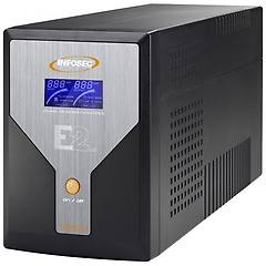 infosec gruppo di continuita ups e2 lcd a linea interattiva 1500va 6 prese iec rj11 45