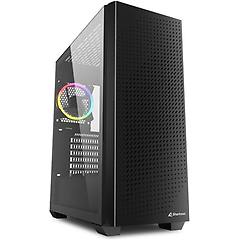 sharkoon vs9 rgb midi atx pc case nero