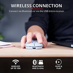trust mouse wireless puck 1600 dpi blu