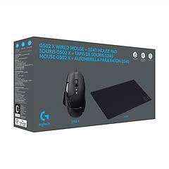 Logitech - Gaming Mouse G502 X + G240 Tappetino-nero