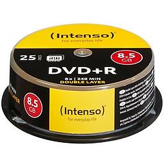 Intenso Dvd Vergine Dvd+r Dl 8. 5gb 8x Doppio Strato Cakebox